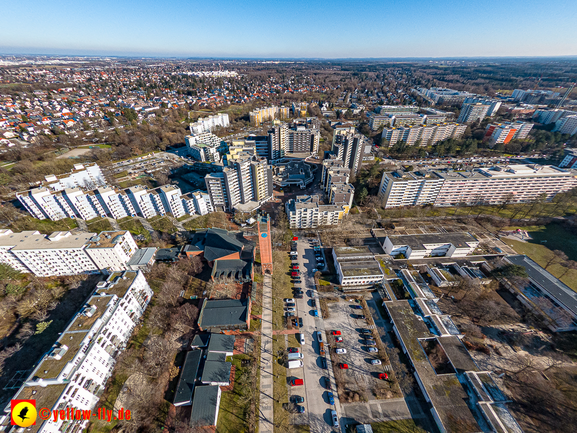 07.02.2023 - Luftbilder vom Marx-Zentrum und Umgebung in Neuperlache